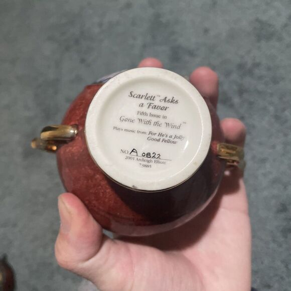 Ardleigh Elliot Gone With The Wind 2001 Rhett Scarlett Music Box Set Of 3 - Picture 7 of 7